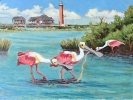 Spoonbill Visitors by Flint Reed